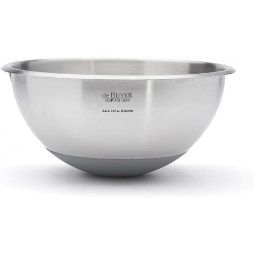 Миска из нержавеющей стали с силиконовым основанием, 3373.16, de Buyer