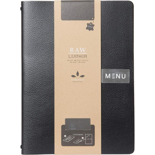Папка для меню Leather Range A4, черная