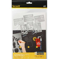 Набор трафаретов для надписей и символов, 5 шт. Securit Набор трафаретов для надписей и символов, 5 шт. Securit